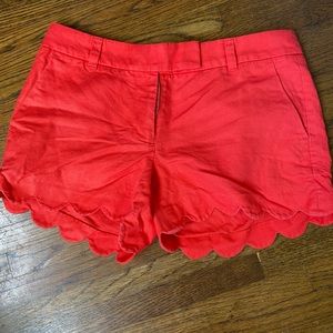 J Crew scalloped hem shorts